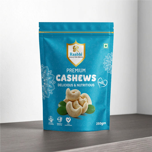 Raabhi Premium Cashews 250g – Best Quality Kaju, Crunchy &amp; Nutritious